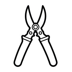 Pruning shears icon secateurs gardening tool