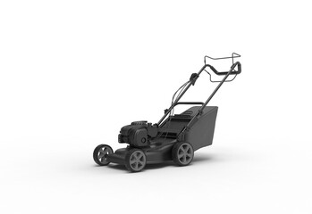 Fototapeta premium grass cutter angle view with shadow 3d render