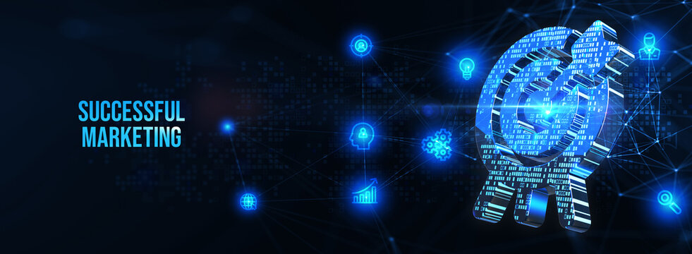 Successful Marketing Plan. Business, Technology, Internet and network concept.  3d illustration