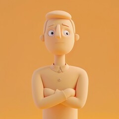 3D render iconA clay character representing fire with a fiery aura and burning objects around it 3d electric