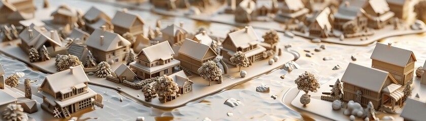 3D render iconA clay scene depicting a bustling marketplace in a dwarven city with merchants selling various goods 3d high quarity