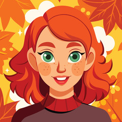 National Redhead Day Celebration – Beautiful Red Hair Woman Portrait