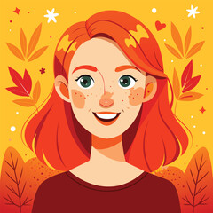 National Redhead Day Celebration – Beautiful Red Hair Woman Portrait
