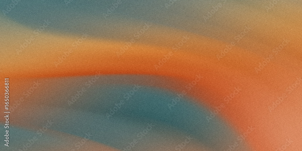 Poster a grainy abstract background features a blend of orange and blue hues, creating a textured and visua