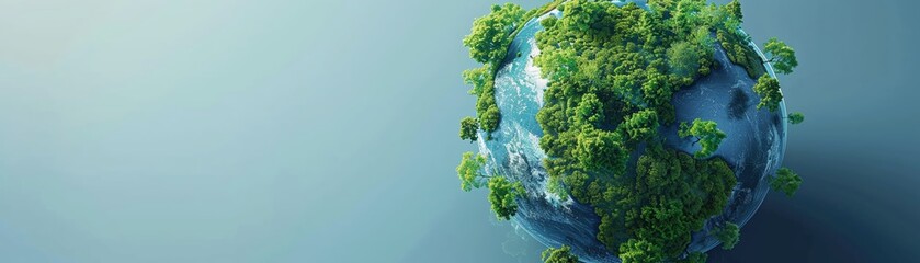 A 3D model of a globe with a network of interconnected devices, symbolizing the global reach of the internet and its impact on society, with a dynamic and interconnected composition  ,3D style