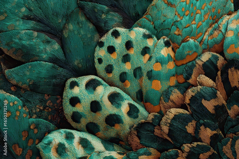 Poster organic patterns in vibrant green hues create a mesmerizing abstract design that captivates viewers 
