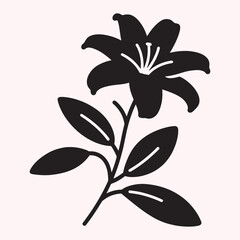 Azalea Silhouette Vector Illustration Design