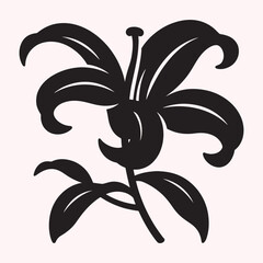 Azalea Silhouette Vector Illustration Design