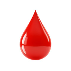 Blood Drop: A Vivid Red Single Drop Graphic