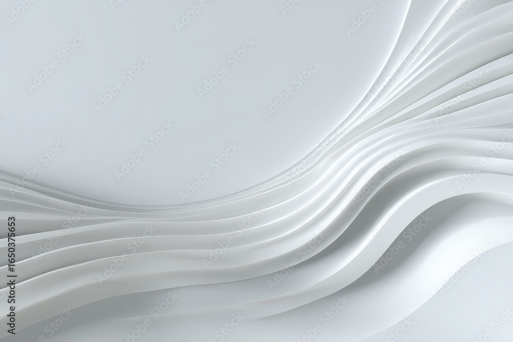 Aufkleber light gray and white abstract curves create a smooth, flowing texture suitable for modern design and