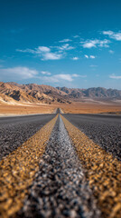 road in desert. Generative AI