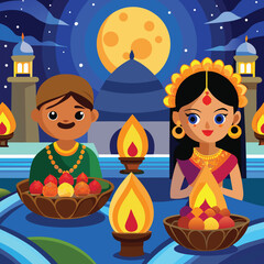 Kartik Purnima Festival – Full Moon Celebration with Diyas and River