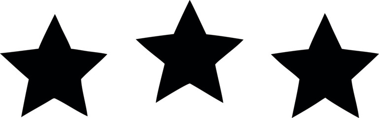 3 star icon vector illustration of a black and white background