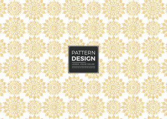 Elegant Gold Floral Pattern Design Delicate Ornamental Background Perfect for Textiles and Decorative Arts Projects