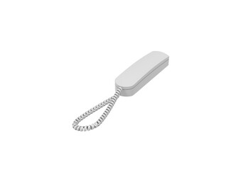 intercom telephone front view without shadow 3d render