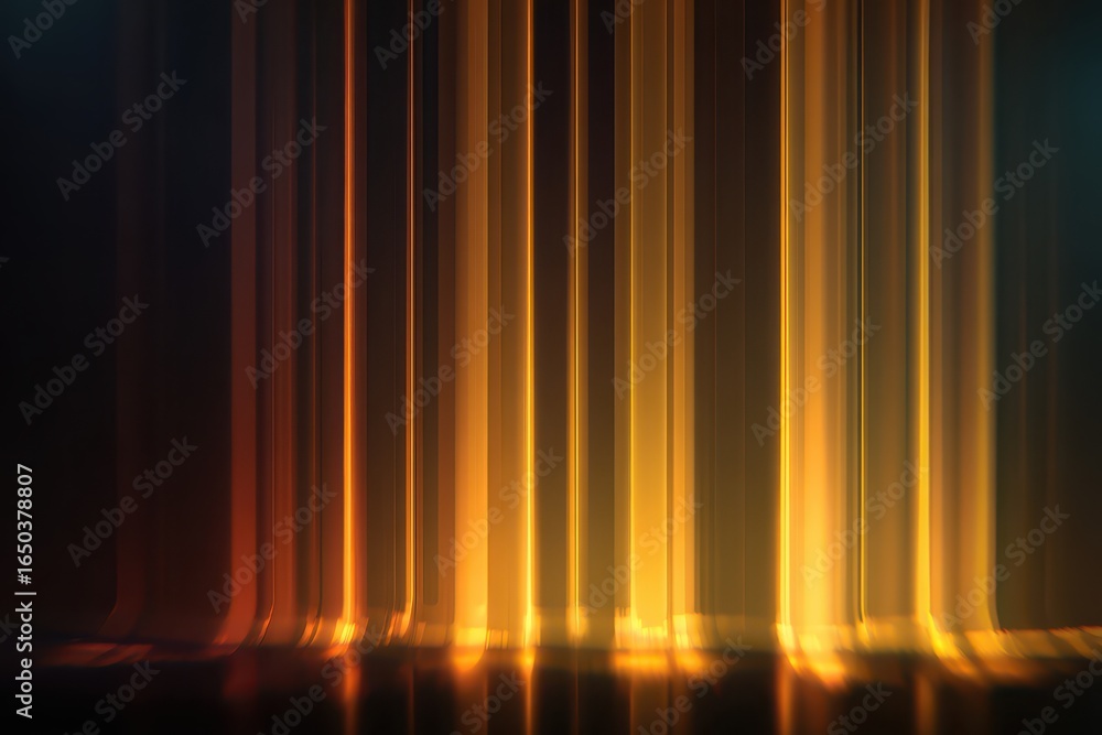 Poster dynamic vertical lights create an abstract background filled with vibrant hues and flowing colors in