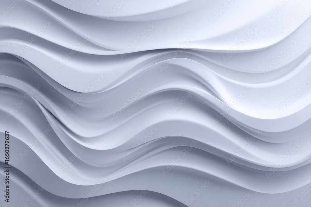 Poster abstract minimalist background featuring flowing white waves with varying heights and shapes creatin