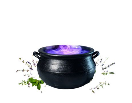 cast iron cauldron isolated