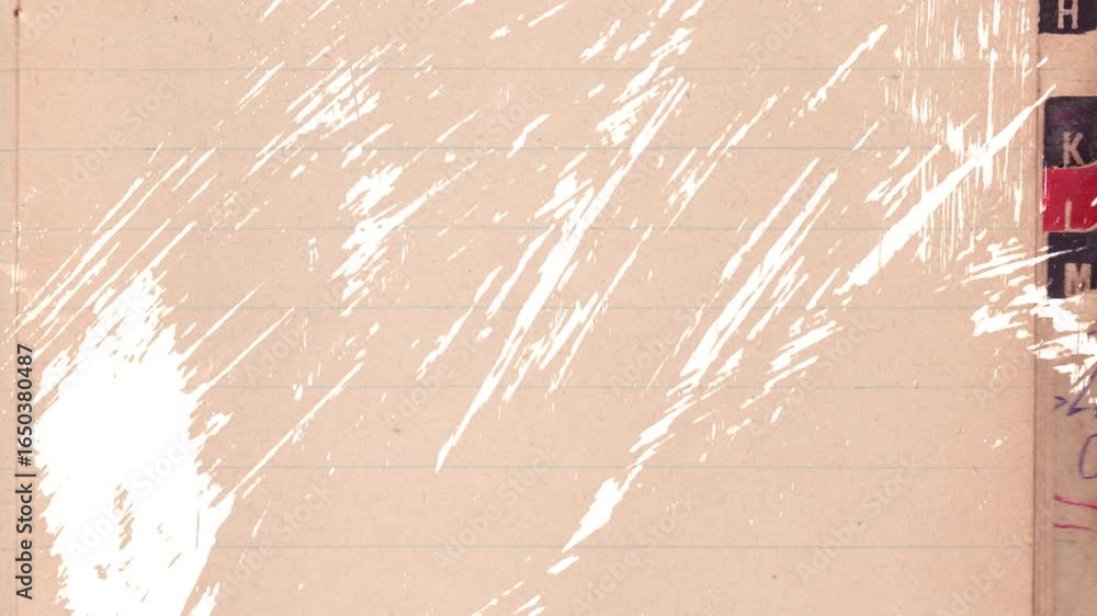 Poster vintage paper texture with dynamic white streaks and index tabs