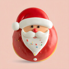 Fototapeta premium Santa Christmas Donut