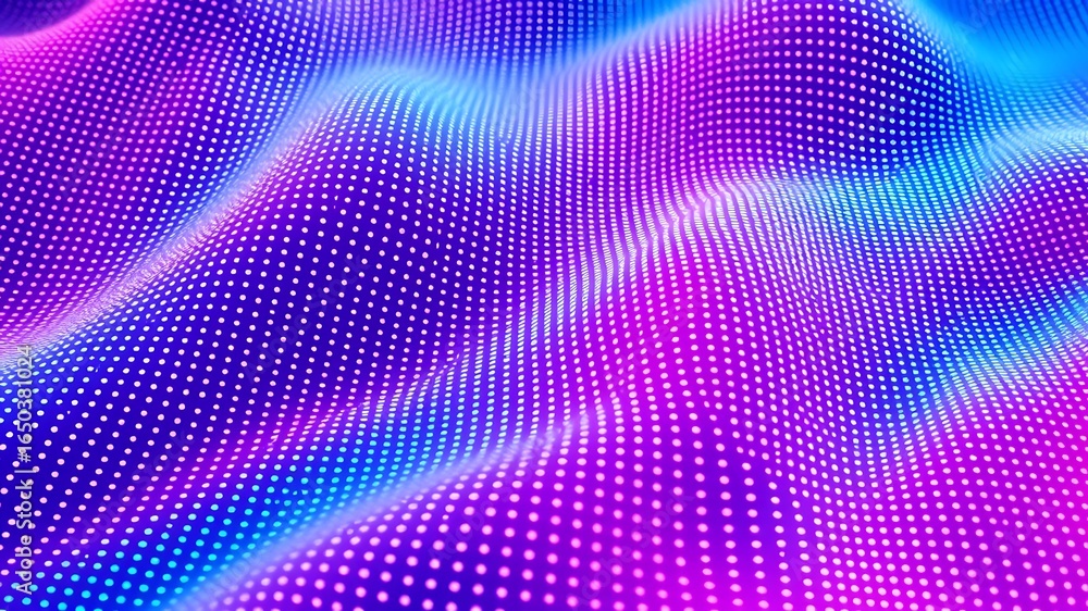 Poster abstract wavy background purple blue gradient dots pattern texture digital art image