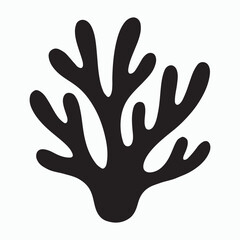 Obraz premium Flat Coral Icon for Ecology and Aquarium Design