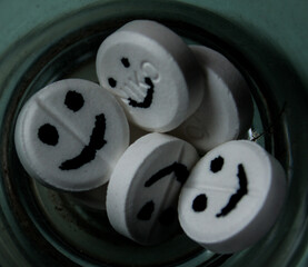 Smiley Pills in a Jar