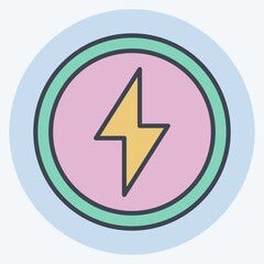 Icon Energy. related to Charging symbol. color mate style. design editable