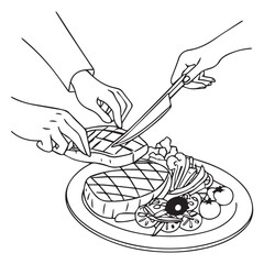 Gourmet Meal Preparation with Fresh Vegetables