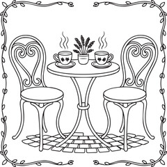 Gourmet Cuisine Sketch &ndash; Steak, Vegetables, and Culinary Style