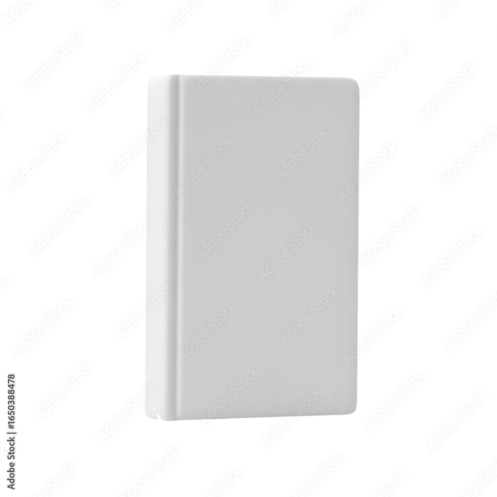 Poster clean white notebook mockup 3d rendering isolated on transparent background