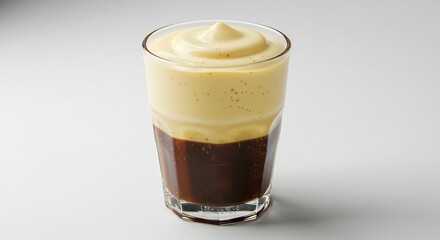 Kaffee cremig getoppt sanftes Licht leckerer Genuss. AI Generated