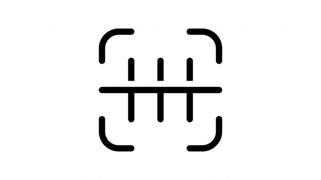 QR scanner with moving scan line animation for payment system