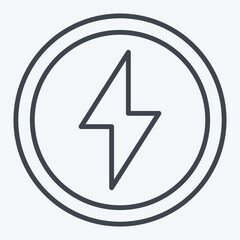 Icon Energy. related to Charging symbol. line style. design editable