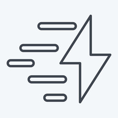 Icon Fast Charging. related to Charging symbol. line style. design editable