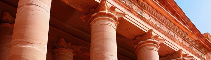 Ancient Petra Treasury building, Jordan