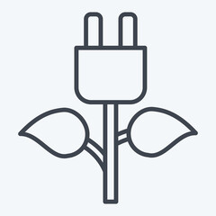 Icon Bio Energy. related to Charging symbol. line style. design editable