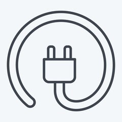 Icon Plug. related to Charging symbol. line style. design editable