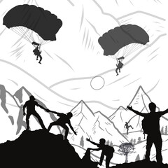 Summit Team and Nice View