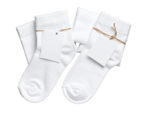 baby socks on white background