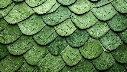Close-up of textured green scales