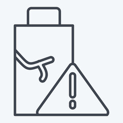 Icon Damaged Energy. related to Charging symbol. line style. design editable