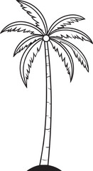 Obraz premium Palm Tree Graphic Silhouette | Black Vector Illustration