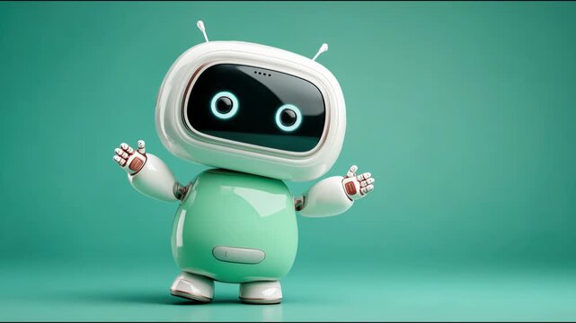 Intuitive ai finance co-pilot icon concept representing a friendly robot designed for financial assistance and guidance. AI Finance Co-Pilot &ndash; Animated Video Version