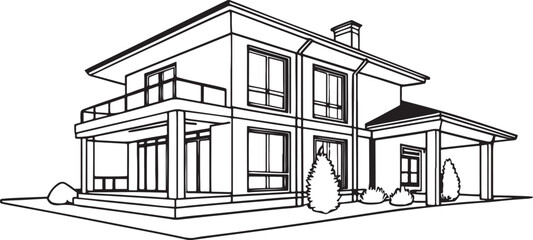 house sketch drawing