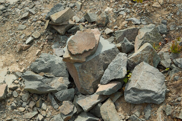 Explore a stunning rock formation with varied textures in a breathtaking natural setting