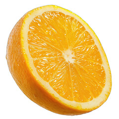 Close-up of a citrus fruit half, vibrant orange