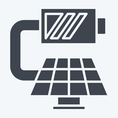 Icon Solar Energy. related to Charging symbol. glyph style. design editable