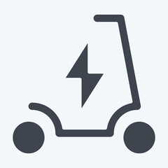 Icon Transport. related to Charging symbol. glyph style. design editable