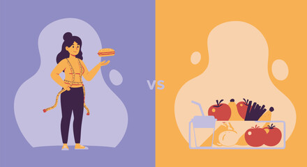 Healthy Choices Fruits and Vegetables vs